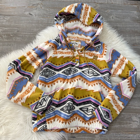 Billabong A/Div Go Outdoors Pullover Printed Fleece Hoodie - Picture 7 of 8